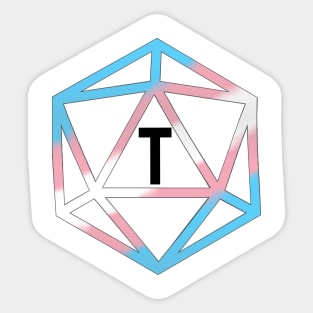 Trans Pride Flag Dice Sticker